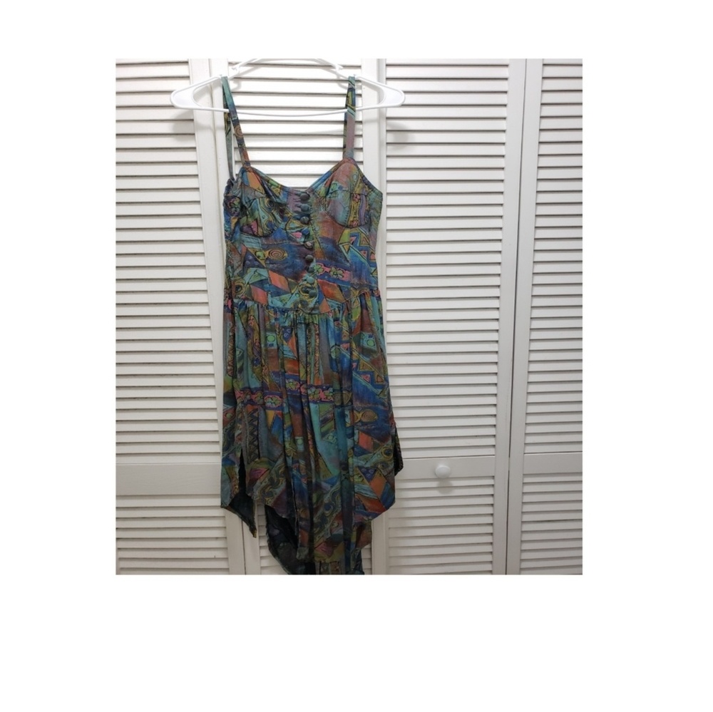 1970s 1980's hippie boho style dress Size M
